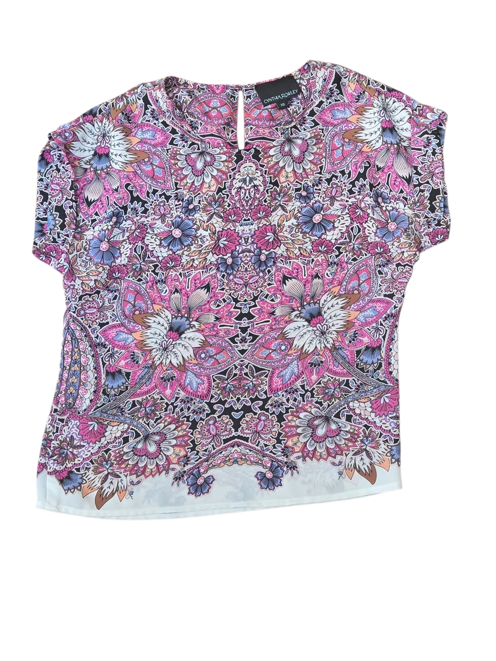 Cynthia Rowley Pink Floral Print Women’s Top